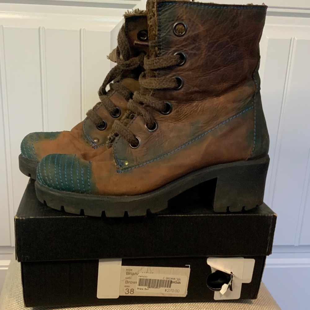 Papucei Lug Sole Combat Boots - Picture 2 of 9